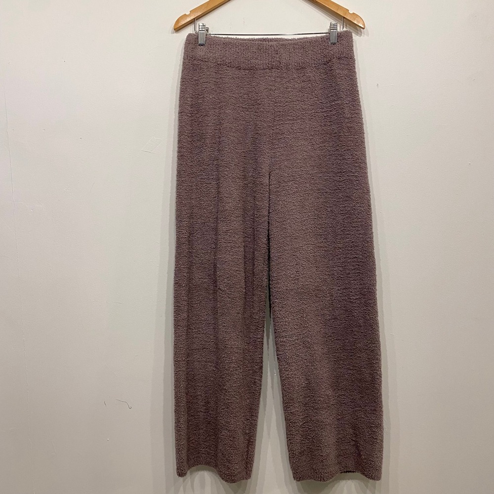 Cupcakes and Cashmere Mauve Fuzzy Knit Wide Leg‎ Lounge Pants Womens Medium